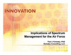 Implications of Spectrum Management for the Air Force