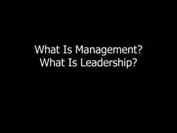 What is Management?