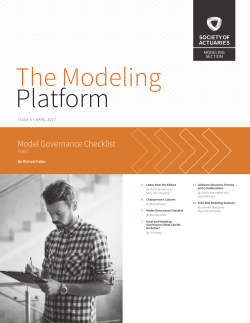 Modeling Section, Issue 5, April 2017, The