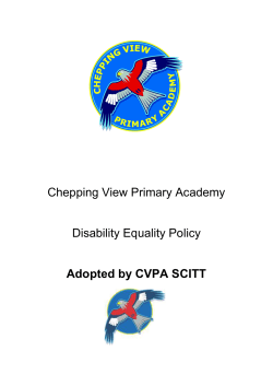 CVPA Disability Equality Policy