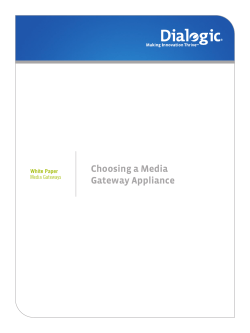 Choosing a Media Gateway Appliance