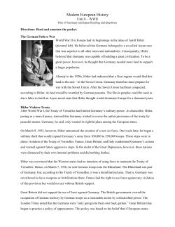 Rise of Germany and Japan Reading and Questions
