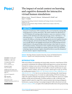 The impact of social context on learning and cognitive