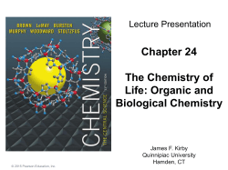 Chapter 25 Organic and Biological Chemistry