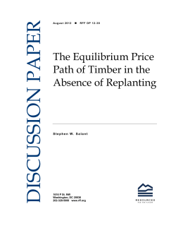 The Equilibrium Price Path of Timber in the Absence of Replanting