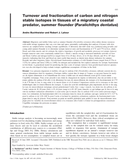 Turnover and fractionation of carbon and nitrogen stable isotopes in