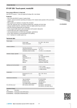 EY-OP 250: Touch-panel, modu250