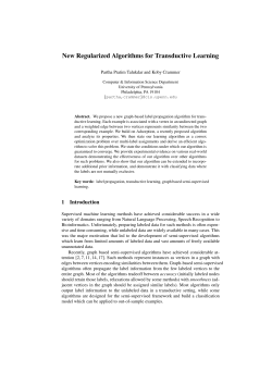 New Regularized Algorithms for Transductive Learning