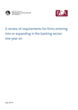 A review of requirements for firms entering into or expanding
