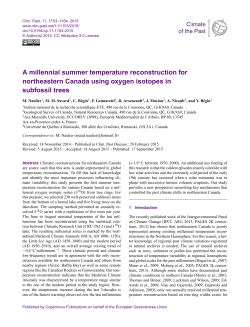 Naulier et al., 2015 - Climate of the Past