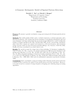 A General, Mechanistic Model of Spatial Pattern
