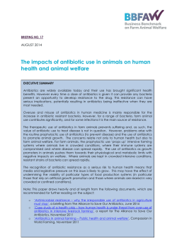 The impacts of antibiotic use in animals on human health and