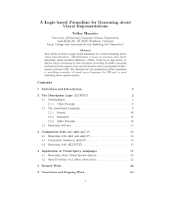 A Logic-based Formalism for Reasoning about Visual Representations