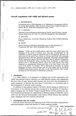 Aircraft experiments with visible and infrared sensors