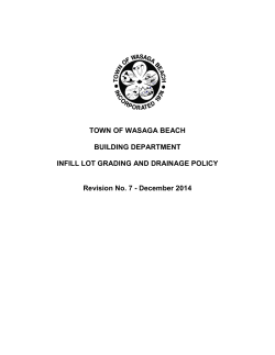 Lot Grading Drainage - Town of Wasaga Beach