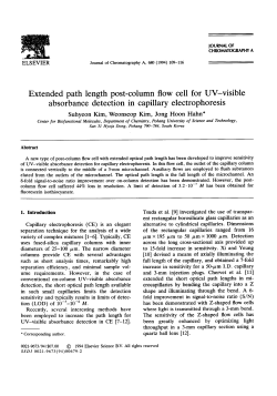 Extended path length post-column flow cell for UV-visible