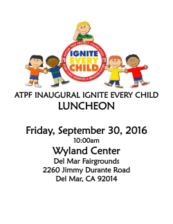 Friday, September 30, 2016 ATPF INAUGURAL IGNITE EVERY