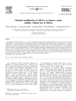 Chemical modification of siRNAs to improve serum stability without