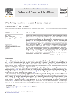 ICTs: Do they contribute to increased carbon emissions?