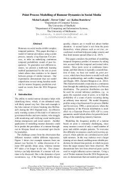 Point Process Modelling of Rumour Dynamics in Social Media