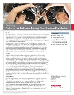 Case Study Cost-effective Technician Training Yields