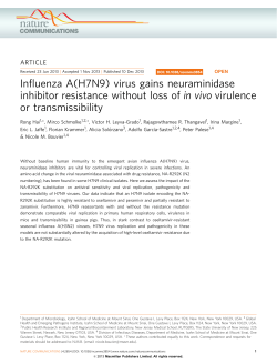 Influenza A(H7N9) virus gains neuraminidase