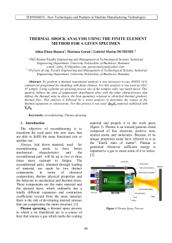 thermal shock analysis using the finite element method for a given