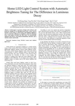 Home LED Light Control System with Automatic Brightness Tuning