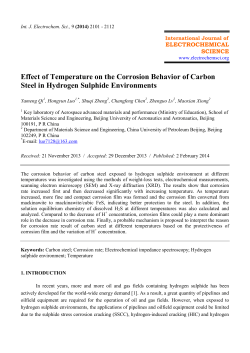 Effect of Temperature on the Corrosion Behavior of Carbon Steel in