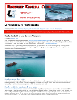 Long Exposure Photography