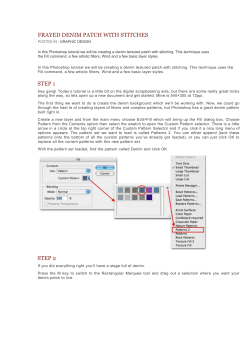 FRAYED DENIM PATCH WITH STITCHES