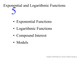 3.3 Properties of Logarithms