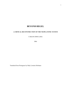 beyond hegel - Carlos Cirne-Lima