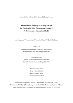 The Economic Viability of Battery Storage for Residential Solar