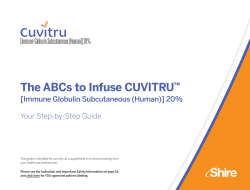 The ABCs to Infuse CUVITRU