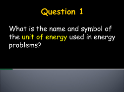 Energy in chemical reactions