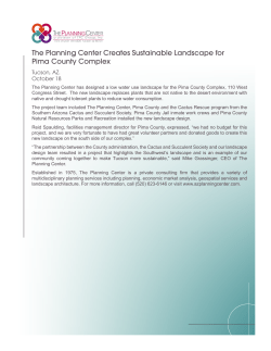The Planning Center Creates Sustainable Landscape for