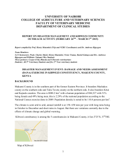 DANA and DART report- Kibwezi