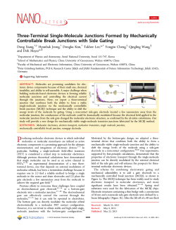 Three-Terminal Single-Molecule Junctions Formed by Mechanically