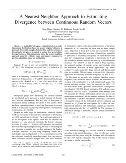 A Nearest-Neighbor Approach to Estimating Divergence between