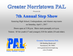 2017 step show flyer - Greater Norristown PAL