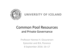 Common Pool Resources
