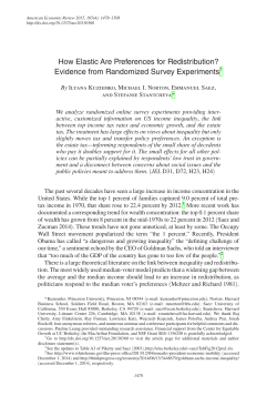How Elastic Are Preferences for Redistribution?