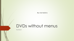 DVDs without menus
