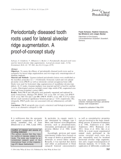 Periodontally diseased tooth roots used for lateral alveolar ridge