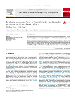 Developing an extended Theory of Planned Behavior