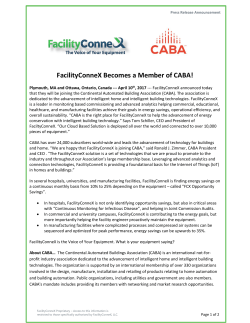 FacilityConneX Becomes a Member of CABA!