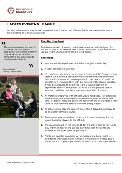 ladies evening league