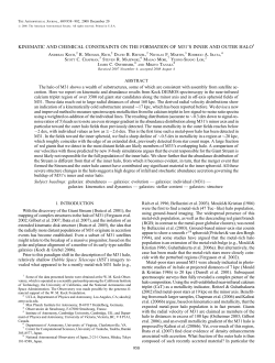 kinematic and chemical constraints on the formation of m31`s inner