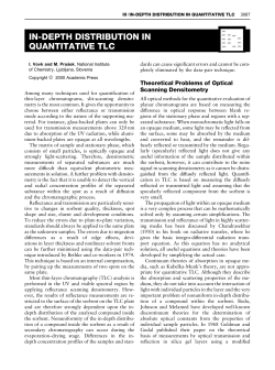 in-depth distribution in quantitative tlc